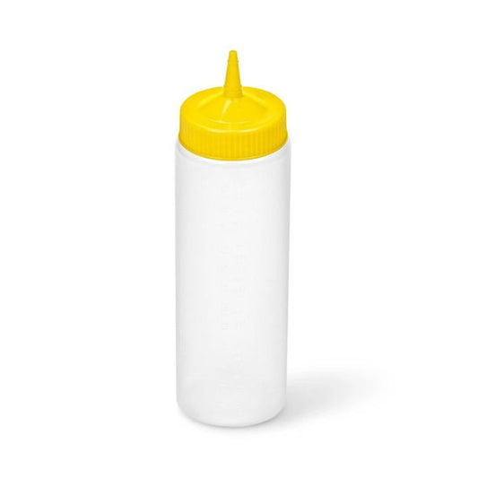 oz Squeeze Bottle with Wide Mouth, Yellow Top