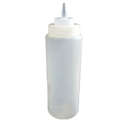 32 Oz Wide Mouth Squeeze Bottle 6 /Pack, Clear